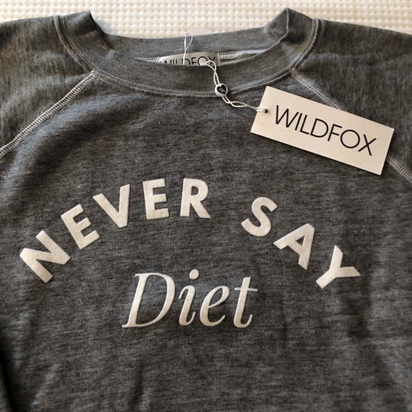 NWT Wildfox ‘Never Say Diet’ Sweatshirt - Picture 3 of 4
